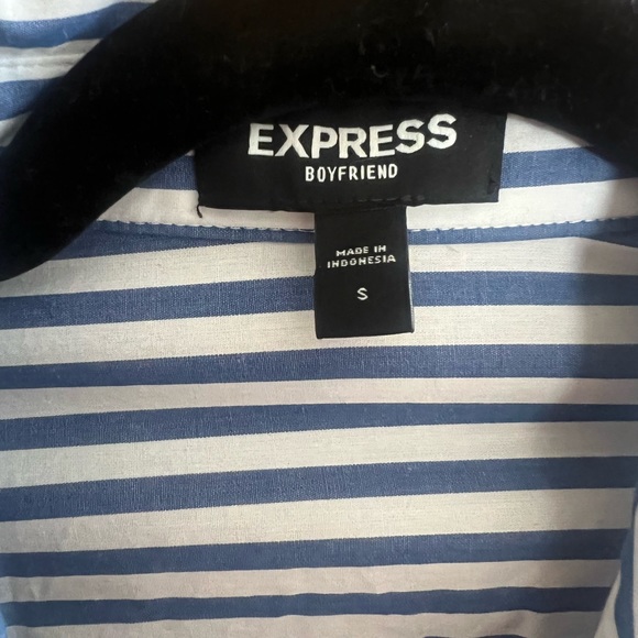 NWOT Express Bodyfriend Striped Button Down Shirt - Picture 5 of 7